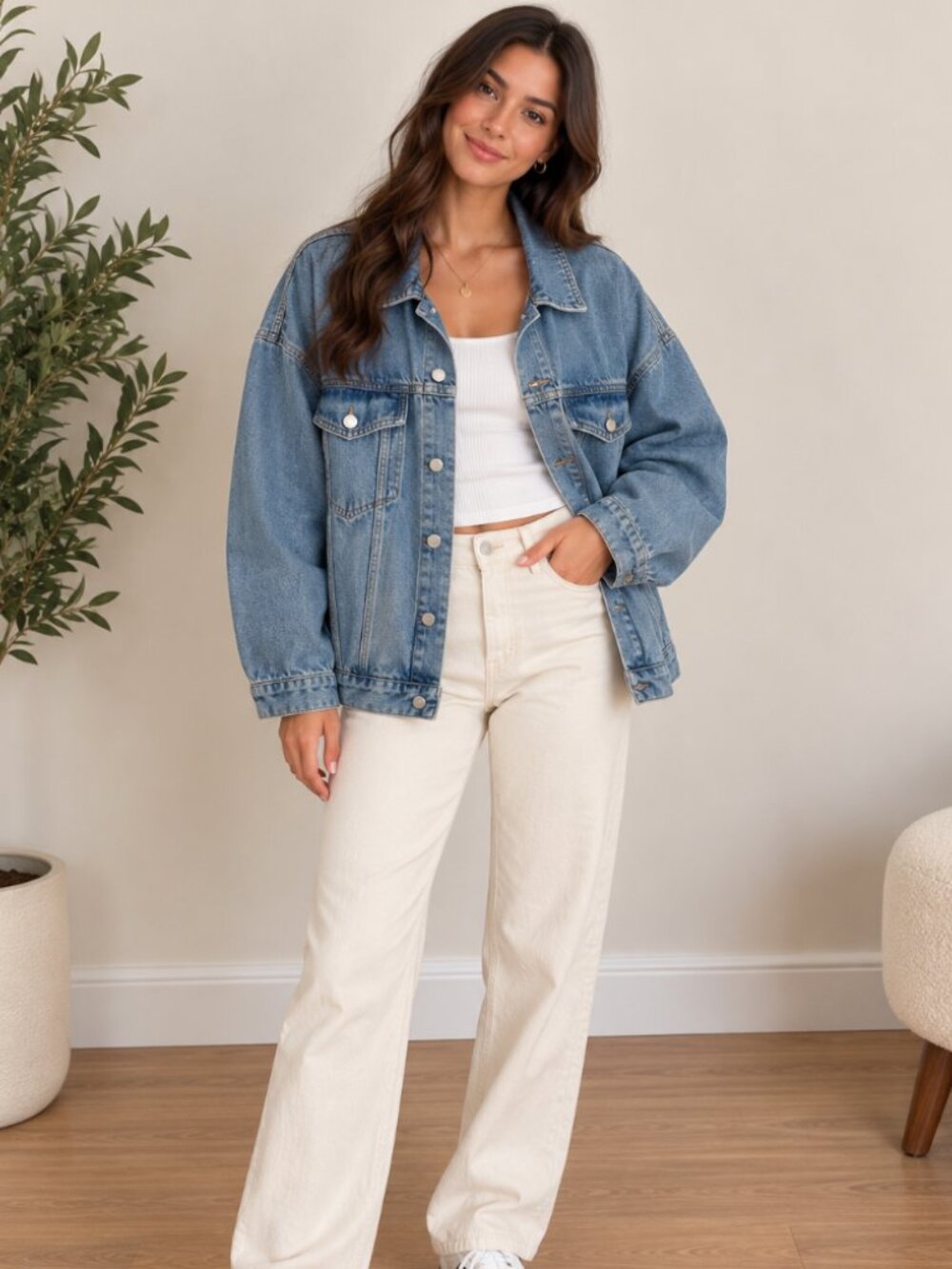Anthropologie Oversized Pilcro Weston Denim Boyfriend Jacket Size XL